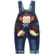 thumbnail image 1 of KIDSCOOL SPACE Mono vaquero para bebé niño niña,Pantalones de peto de mezclilla 3D para niño pequeño, 1 of 5