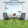 thumbnail image 6 of Barara King Comfortable Event Chair, Folding Chairs, Portable Patio Chairs Set of 2 Adjustable Portable Patio Folding Dining Chair Recliners-Black, 6 of 8