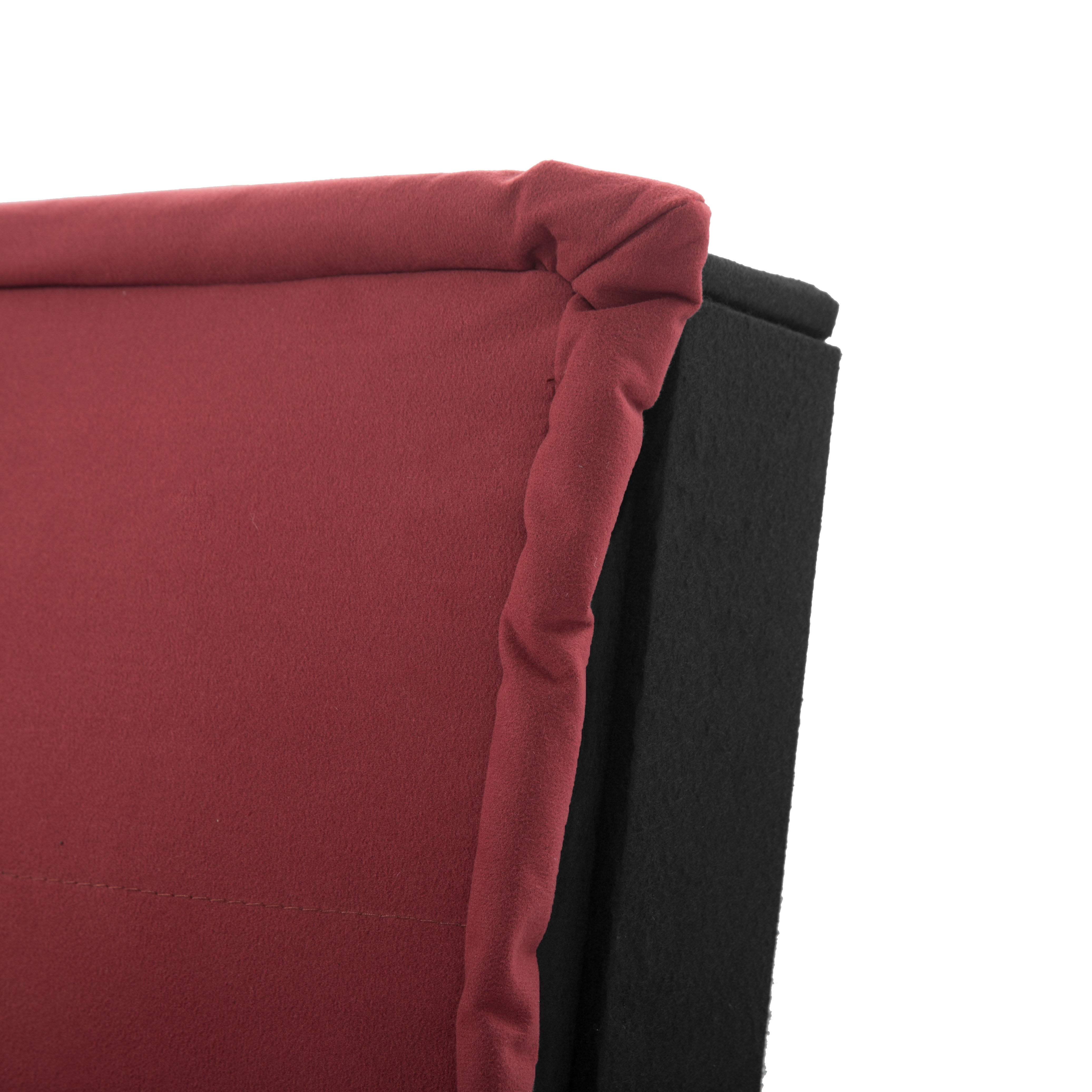 Gewnee Dark Red 62.99" Futon Sofa Bed, 5-Level Adjustable Loveseat, Foldable Sleeper Sofa for Office & Guest Rooms