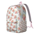 thumbnail image 2 of Cartoon Pig Print Backpack – Cute Farm Animal Pattern Daypack with Artistic and Abstract Floral Design, 2 of 2