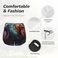 thumbnail image 4 of Daiia Colorful Ink Style Dragon Pattern Women's 2 in 1 Running Shorts - Lightweight Athletic Workout Gym Yoga Shorts Liner with Phone Pockets-XX-Large, 4 of 7
