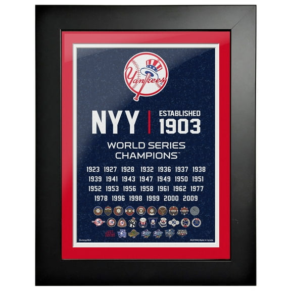 New York Yankees 27-Time World Series Champions 18'' x 14'' Empire Framed Art