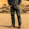 thumbnail image 2 of ShomPort Cargo Pants for Men Color Block Full Length Pants with Multi Pockets Workwear Outdoor Hiking Pants, 2 of 5