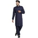 SKAVIJ Hommes Kurta Pyjama Mis Pathani Style Indien Robe Décontractée Blue L – image 1 sur 6