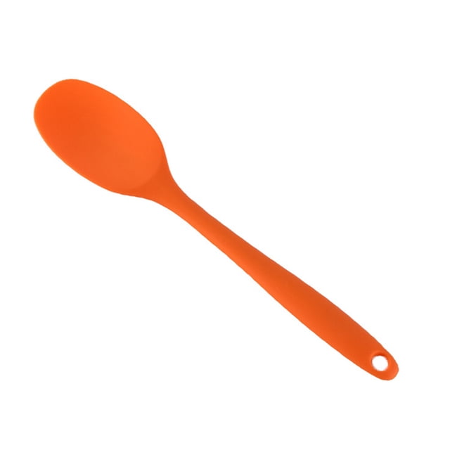 SHISUYAN Silicone Soup Spoon Mixing Spoons Cooking Silicone Spoon Kitchen Cooking Stirring Mixing Tools Orange