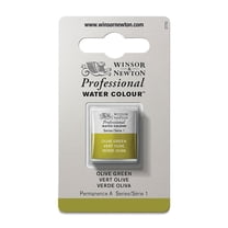 Winsor & Newton Professional Watercolor - Olive Green, Half Pan