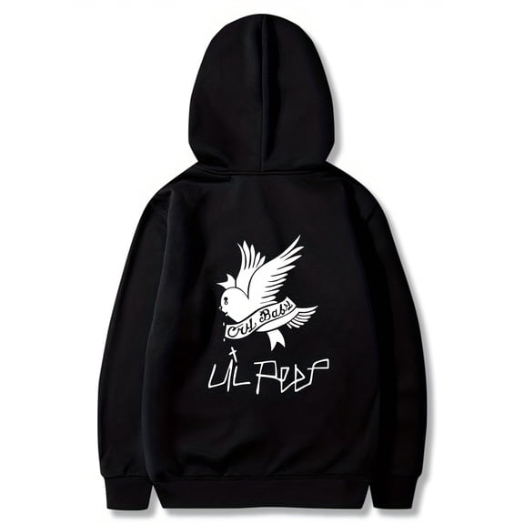 Men's Fashionable Bird Graphic Print Hooded Sweatshirt - Long Sleeve, For Spring/Autumn - Suitable for Casual Wear - Perfect Gift for Fashionable Men