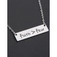 thumbnail image 3 of Let Your Faith Be Bigger Than Your Fear Necklace Inspirational Jewelry Christian Gift for Her, 3 of 4