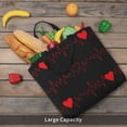 thumbnail image 6 of Naloa Cardiogram and Heart Tote Bag for Women, Foldable Tote Bag With Zipper, Large Shoulder Bag, Top Handle Handbag for Travel, Work, Shopping, 6 of 9