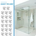 thumbnail image 3 of HOMEMAXS  20 Pcs Shower Glass Clamp Mirror Holder Clips Adjustable Strips, 3 of 8