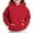 Red, variant on BRGZLK Boys Girls Hooded Sweatshirt Trendy Solid Color Casual Long Sleeve Hoodies Cute Oversized Fleece Pocket Pullover Tops Beige 9-10 Years