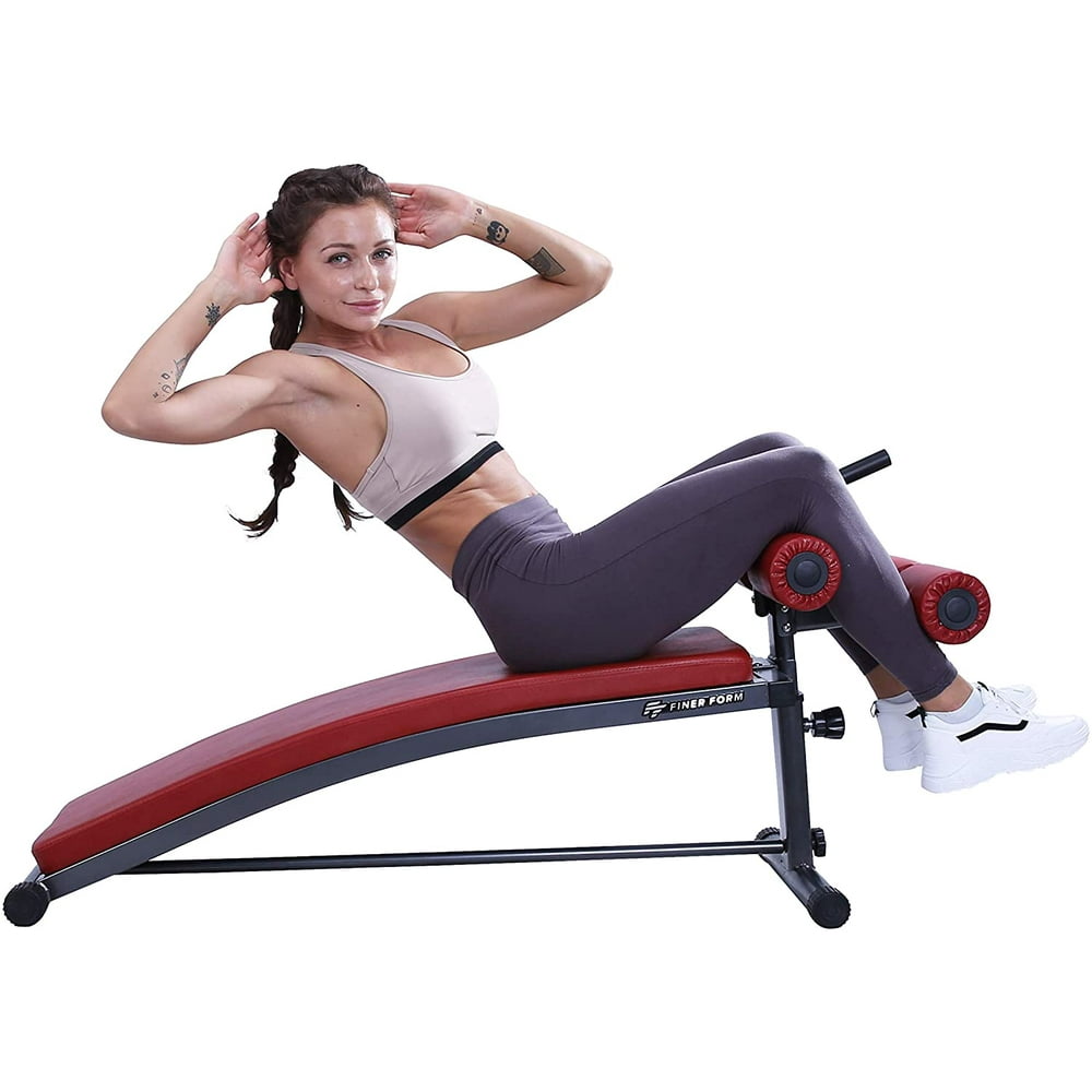 Finer Form Sit Up Bench with Reverse Crunch Handle for Ab