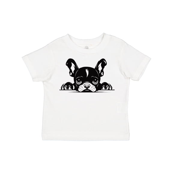 Inktastic Peeking French Bulldog Boys or Girls Toddler T-Shirt