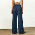 thumbnail image 4 of Neewe Women's Wide Leg Pants with Pockets High Waist Loose Casual Trousers Lounge Pants, 4 of 8