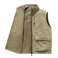 thumbnail image 5 of LOVZFMLL Jackets for Men's Thin Workwear Solid Color Stand Collar Sleeveless Jacket Tank, 5 of 5