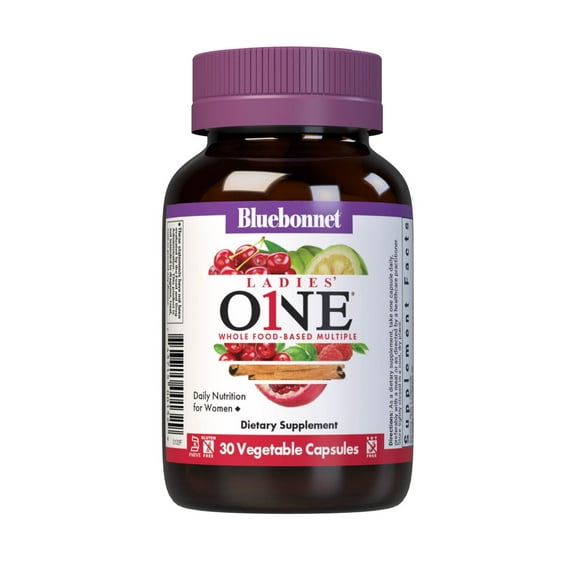 Bluebonnet Ladies One Organic Whole Food Multiple, K2, Energy*, Vitality*, 30 Count