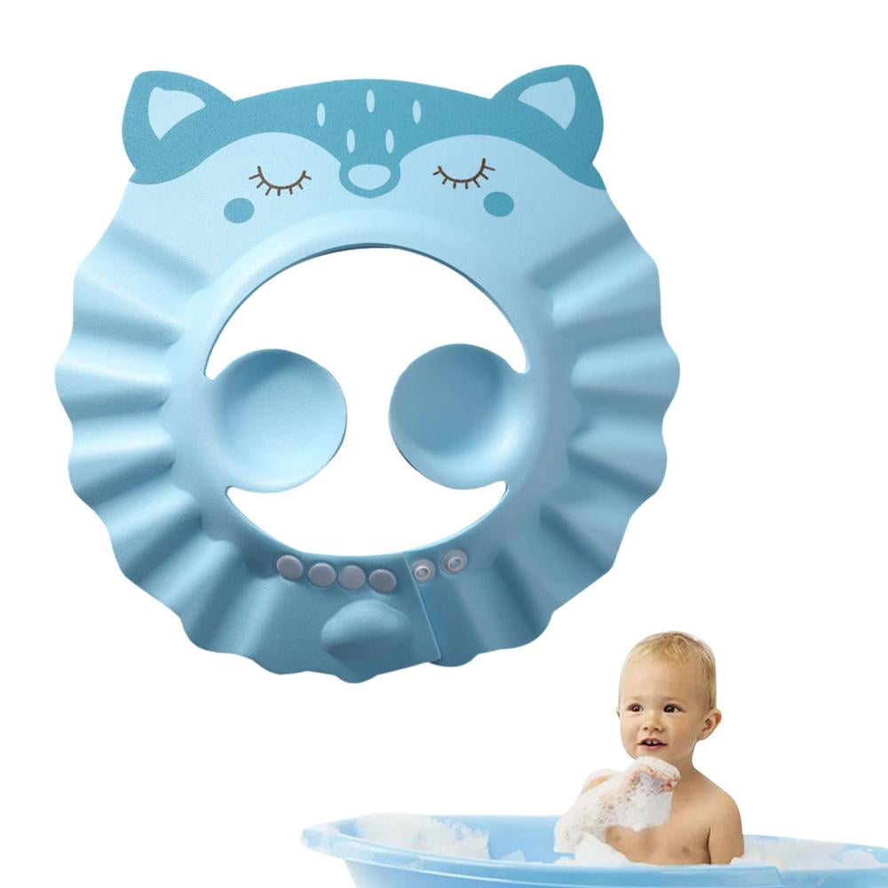 Baby Shower Cap Silicone Bathing Hat Soft Adjustable Shower Cap Infants Protection Hat Safety Visor Cap for Toddler Kid Bath 