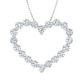 thumbnail image 2 of 1 Carat Diamond Heart Pendant Necklace in 14K White Gold (Silver Chain Included) (I1-I2 Clarity), 2 of 4