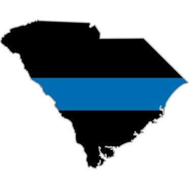 3.8 Inch Thin Blue Line South Carolina State Decal