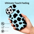 thumbnail image 5 of Compatible with iPhone 12 Pro Max Case, Cute Animal Hybrid Cover for Girls Women Protective Cow Print Design Phone Cases, Anti-Scratch Shockproof Camera Protective Cover for iPhone 12 Pro Max, Blue, 5 of 8