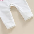 thumbnail image 7 of Bagilaanoe Newborn Baby Girl Spring Jumpsuit Letters Print Long Sleeve Bodysuit 3M 6M 12M 18M Infant Casual One Piece Romper, 7 of 7