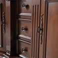 thumbnail image 6 of 48" Travertine Stone Countertop Bathroom Double Sink Vanity Lavatory Cabinet, 6 of 9