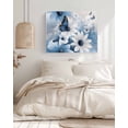 thumbnail image 3 of Blue White Floral Wall Art for Living Room,Canvas Picture Wall Decor for Bathroom Bedroom,Elegant Rustic Butterfly Botanical Painting Artwork for Office Kitchen Hallway Dining Room Home Decor 24"x32", 3 of 8