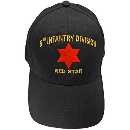 Infantry Brigade Ball Cap (U.S. Army Division and Brigade Baseball Caps Quality Embroidered Hats (6th Infantry Division Red)