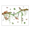 thumbnail image 2 of Pegatizas de pared de animales, calcomanías de pared de mapache de monos, póster, decoración del hogar, decoración de arte del fondo de pantalla de, 2 of 8