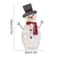 thumbnail image 3 of Ongmies Light Up Snowman, Christmas Lighting Snowman Outdoor Yard Decoration - Pre-Lit Snowman With Battery-Powered Acrylic Christmas Decoration, Christmas Decorations Indoor, 3 of 4