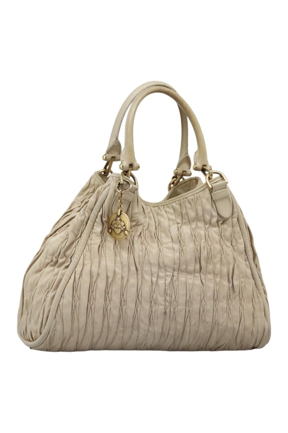 Pre-Owned Bally Handbag Leather Beige Leather Tote Bag Bag