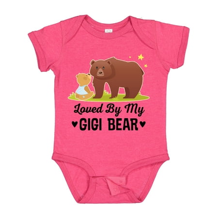 

Inktastic Gigi Bear Loves Me Grandson Gift Baby Boy or Baby Girl Bodysuit