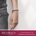 thumbnail image 6 of JeenMata 11 Carat February Amethyst - Princess Cut Birthstone Tennis Bracelet for Women Eternity Design - White Gold Plating, Birthday, Anniversary, Valentine's Day Gift, 6 of 9