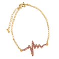 thumbnail image 1 of Brazalete de cristal Zulema cadena de oro rosa 18 cm, 1 of 8