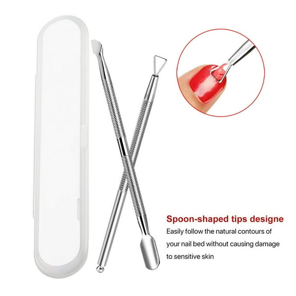 WUXICHEN Stainless Steel Cuticle Peeler Scraper Remove Nail Polish Nail Art Remover T