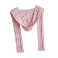 thumbnail image 2 of Bufanda cálida con capucha para mujer, pasamontañas de punto grueso, chal para el cuello para exteriores en invierno Rosa, 2 of 8