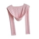 thumbnail image 2 of Bufanda de punto con capucha para mujer, pasamontañas de invierno, suave, para el cuello y las orejas, para exteriores Rosa, 2 of 8