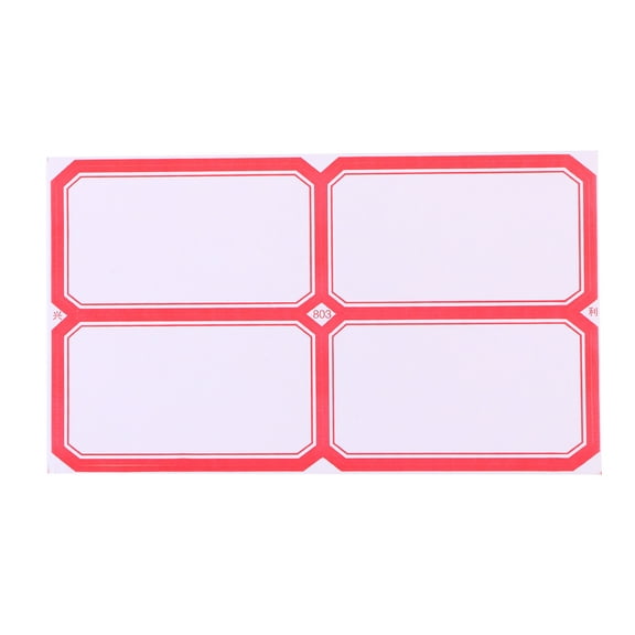 TAILTOSS 240Pcs Adhesive Name Tags Red PVC Label Paper for Shops Stores