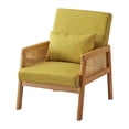 thumbnail image 2 of Silla decorativa con cojín suave, silla moderna para dormitorio, balcón, terraza Verde, 2 of 8