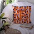 thumbnail image 3 of Letter F Football Orange, White and Regalia Fabric Decorative Pillow, 3 of 4