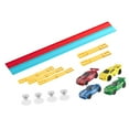 thumbnail image 4 of Pista flexible para niños con 4 coches de carreras para mayores de 3 años. Se enrolla y se monta fácilmente. Diversión versátil. Rojo y azul, 4 of 9