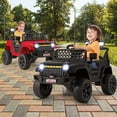 thumbnail image 2 of Gymax Camion Voiture pour Enfants 12 V à Batterie, Véhicule Électrique pour Tout-Petits avec 3 Vitesses, Noir, 2 of 10
