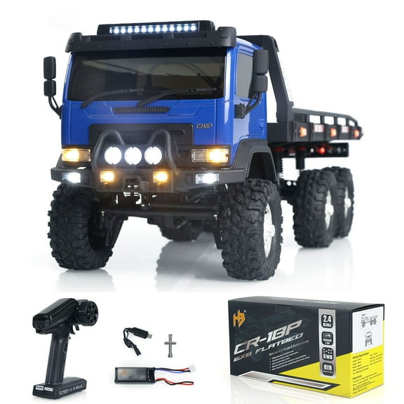 CR18P Flatbed Truck 6x6 RTR RC Rock Crawler 1/18 Off-Road Truck 2-Speed Lights