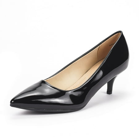 

DREAM PAIRS Women Classic Pointed Toe Wedding Low Heel Slip On Pump Shoes