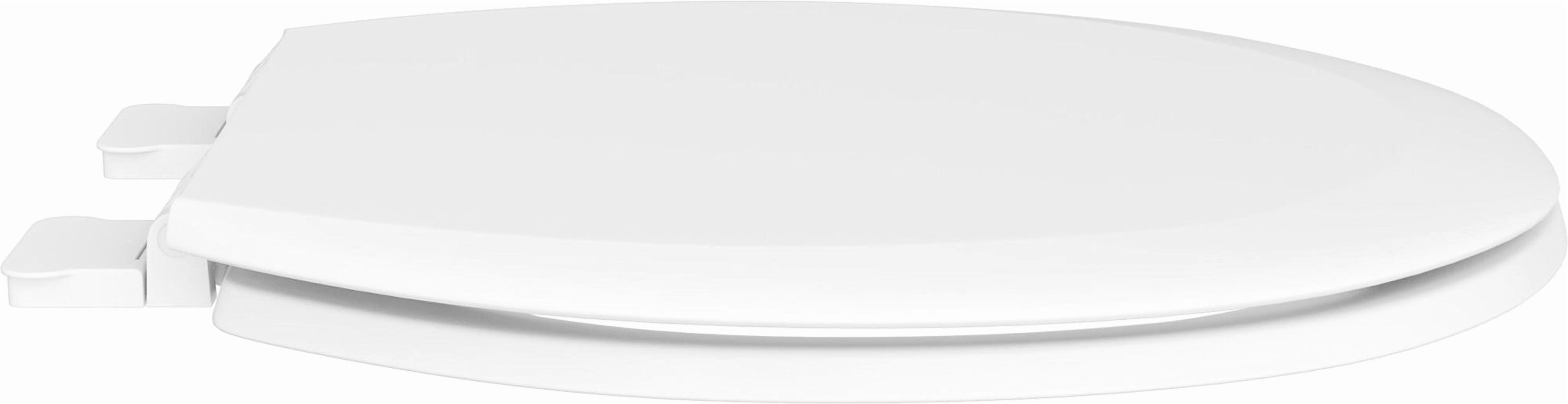 Round Closed Front Toilet Seat with Cover in White