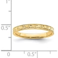 thumbnail image 3 of 14K Yellow Gold Polished Floral Band (Size 7) Made In United States r672, 3 of 5