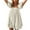 White, variant on Mgmyaa Women's Cute Mini Dresses Solid Color Square Neck Front Pleated Cross-Back Tie Blouson Sleeve Low Back Babydoll Dress