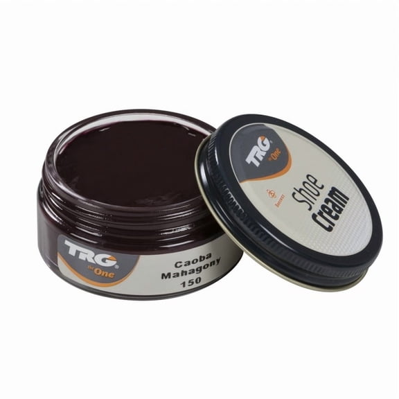 TRG Mahogany shoe cream with beeswax, one of the best shoe polishes that nourishes, maintains, shines and enhances the color of leather shoes and leather boots.