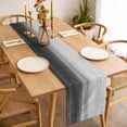 thumbnail image 3 of Grey Ombre Table Runner - 120 Inch Long, Kitchen Dining Table Runner Dresser Scarves, Modern Abstract Art Ocean Oil Painting Farmhouse Decor for Coffee Tables Wedding Party Banquet, 3 of 8