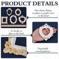 thumbnail image 4 of 5 Style Vintage Resin Frame Mini Resin Jewelry Display Frame Oval Teardrop Rectangle Heart Shape Picture Frame Light Khaki Retro Embossed Small Antique Picture Frame for Photography Light Khaki, 4 of 9